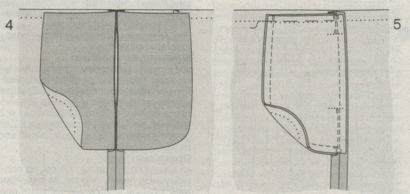 Технология вшивания кармана в боковой шов