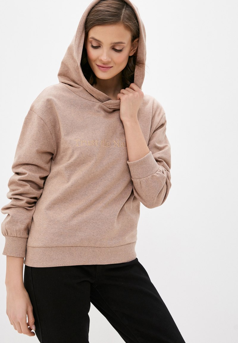 Бежевый свитшот женский