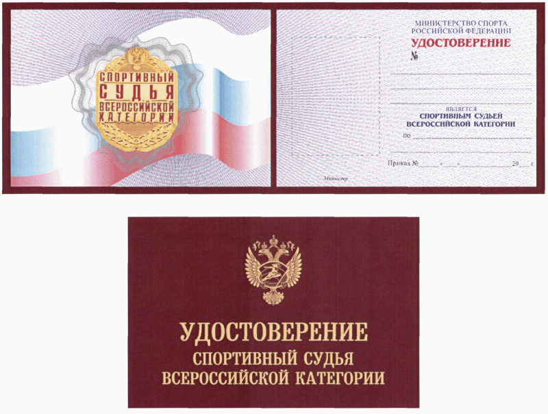 Удостоверение Министерства спорта