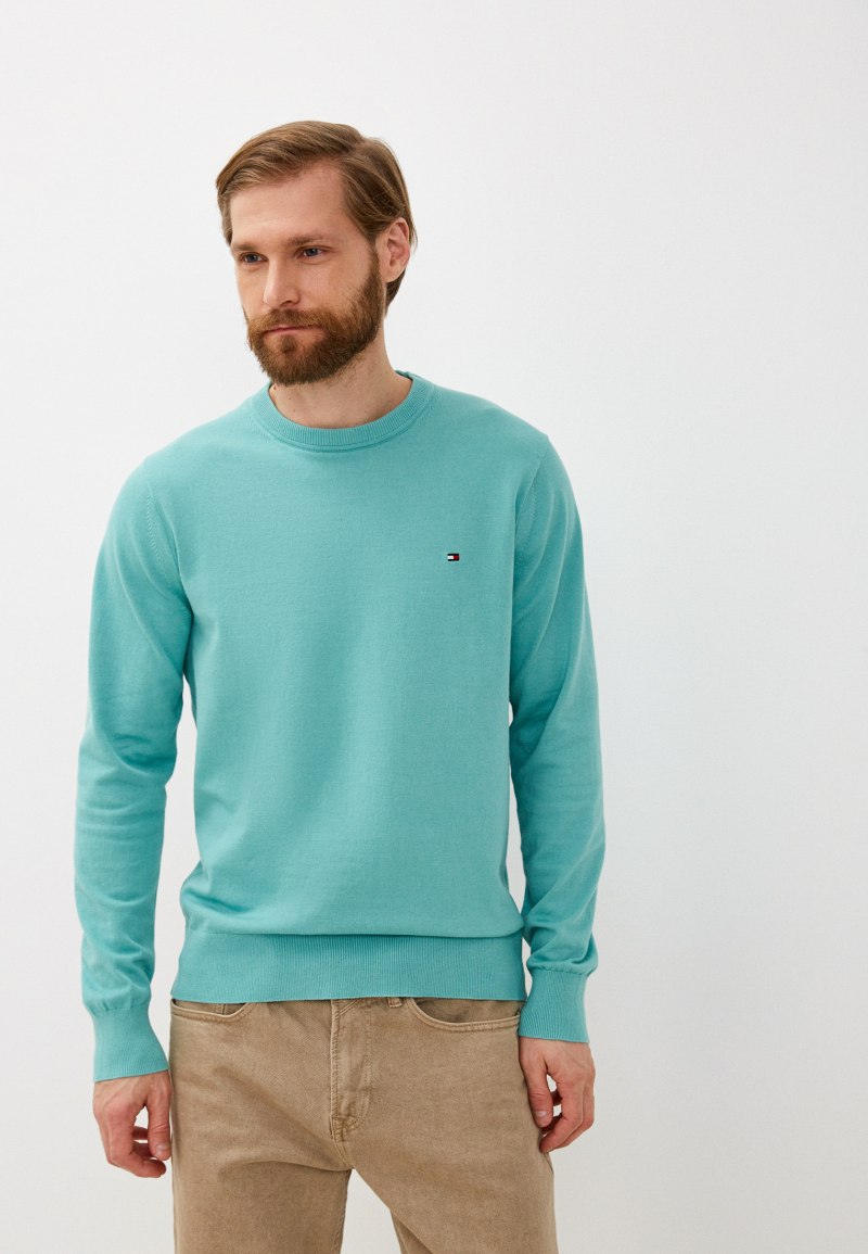 Tommy Hilfiger бирюзовый свитшот бирюзовый