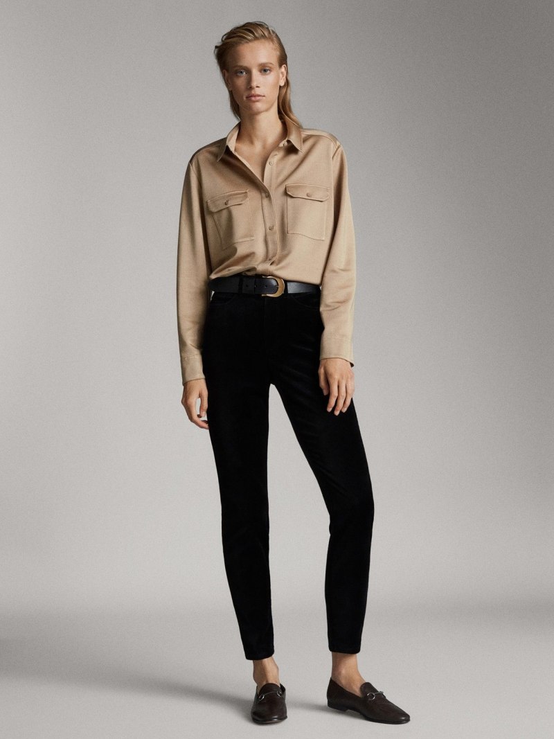 Бархатные брюки massimo Dutti