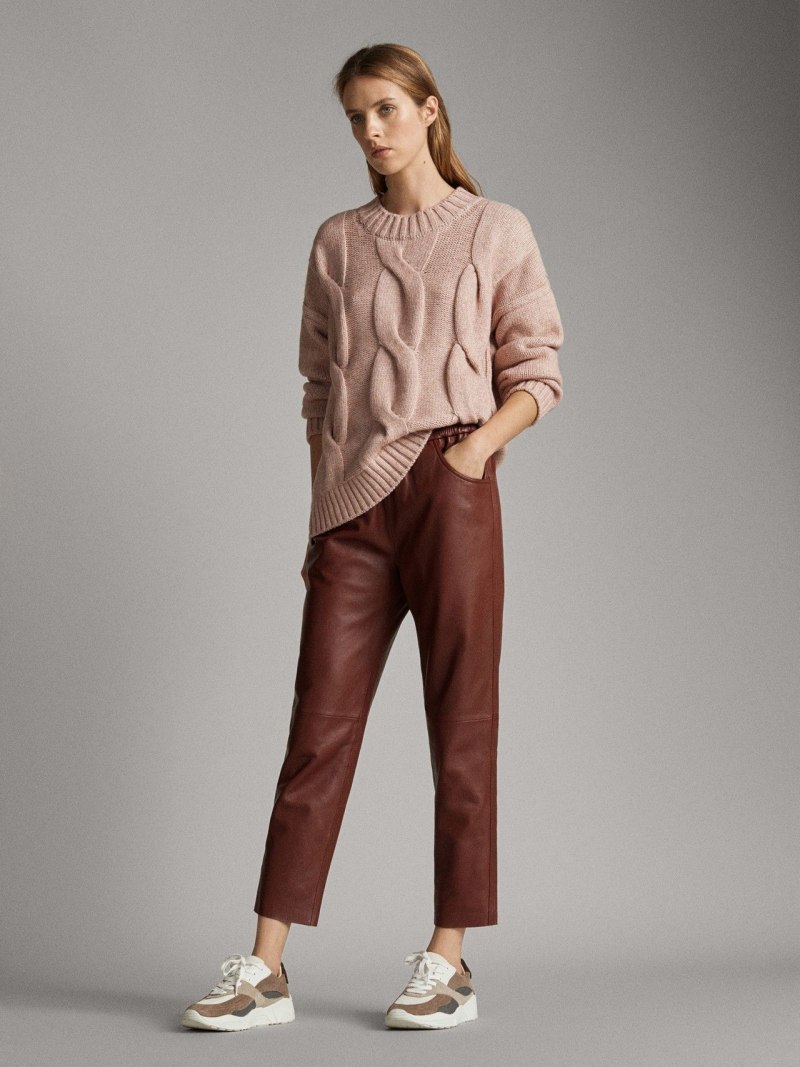Кожаные брюки massimo Dutti