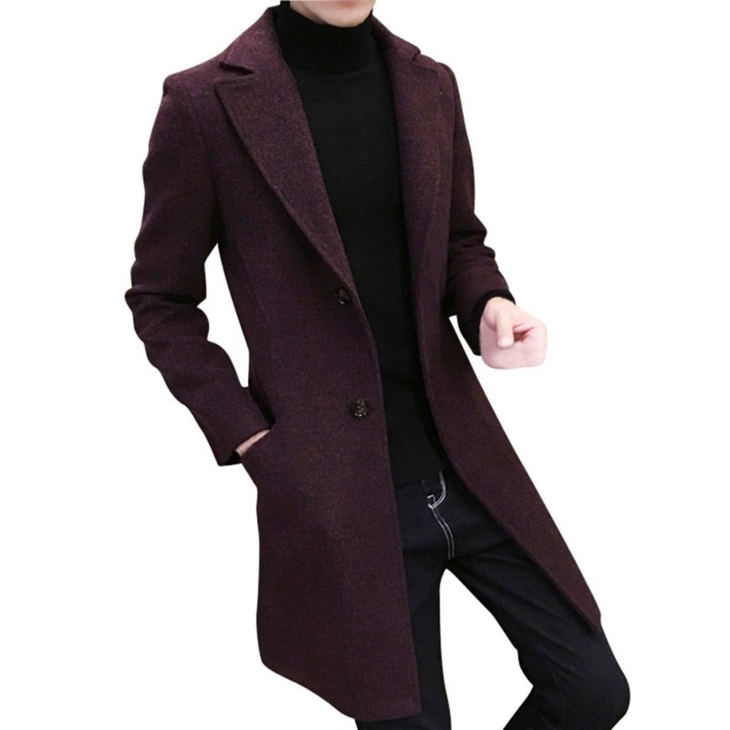 Wool Blend Coat пальто мужское