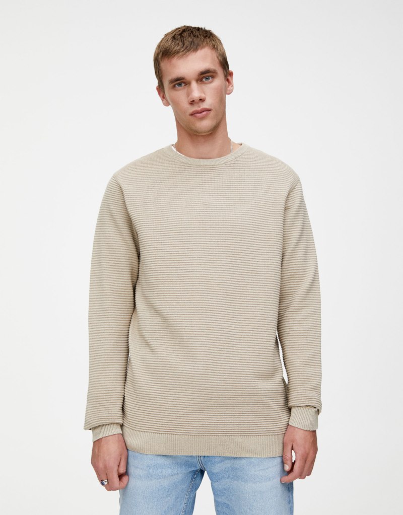 Свитер Pull and Bear мужской серый 2015