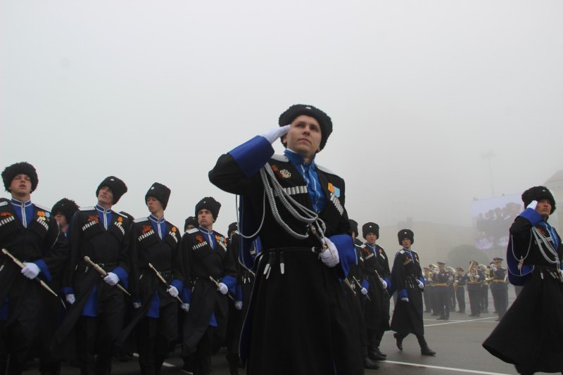 Казаки на параде 9 мая 2023
