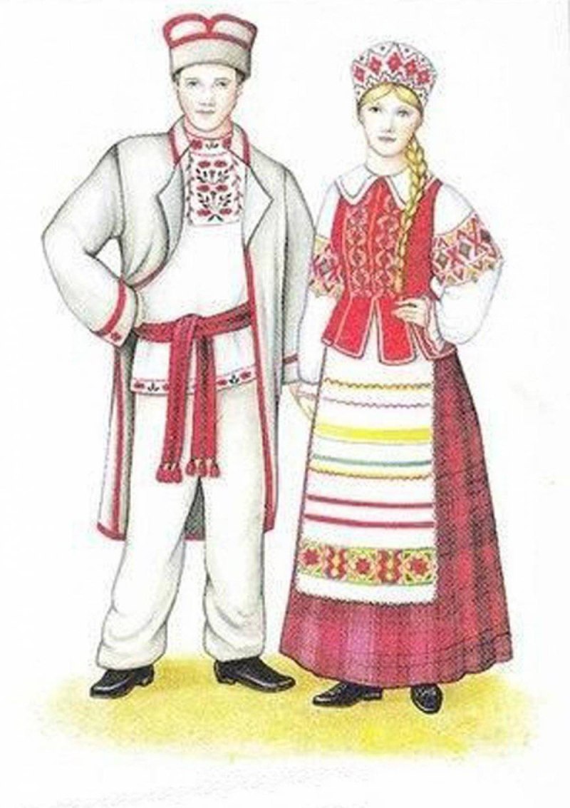 Чуваши национальный костюм раскраска