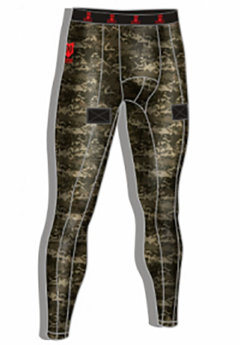 Брюки компрессионные с раковиной Mad guy Camo-line Jr пиксель/зелёный