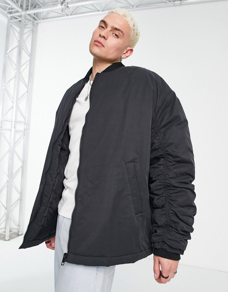 Черная дутая куртка ASOS Design