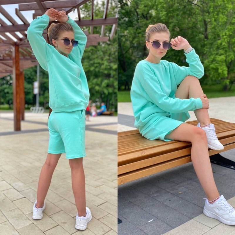 Костюм из футера с шортами