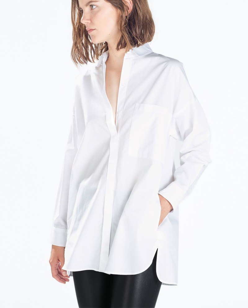 Рубашка оверсайз женская Zara