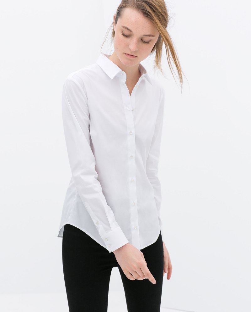 Рубашка Zara женская белая