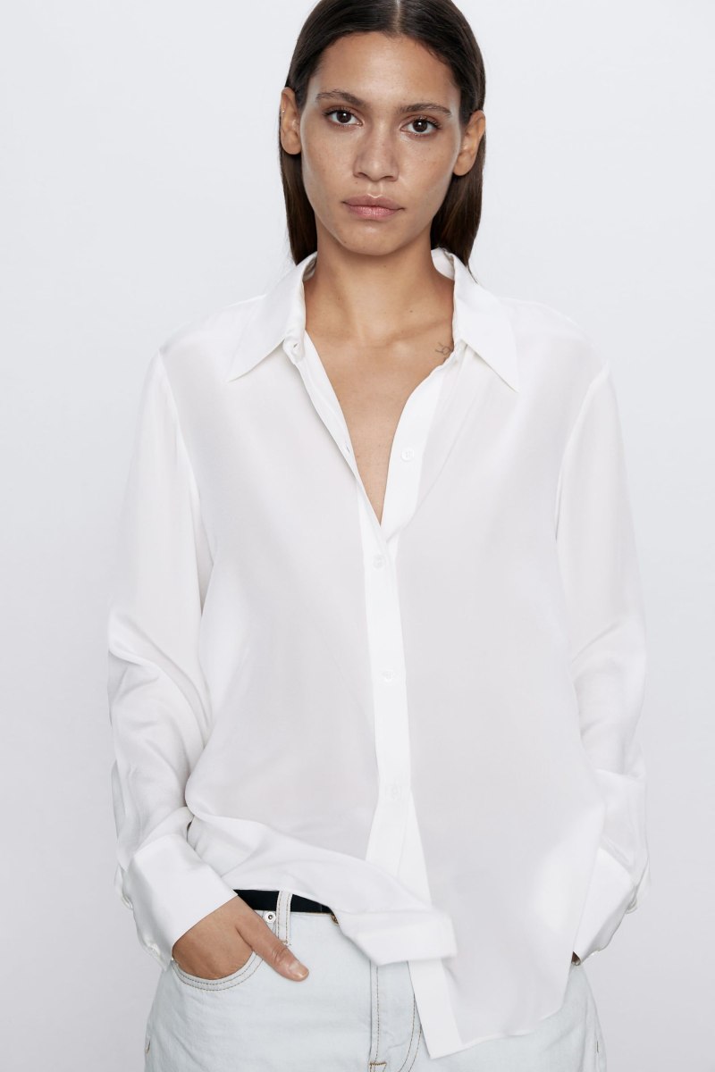 Белая рубашка Zara Basic