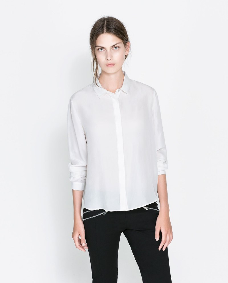 Рубашка Zara женская белая