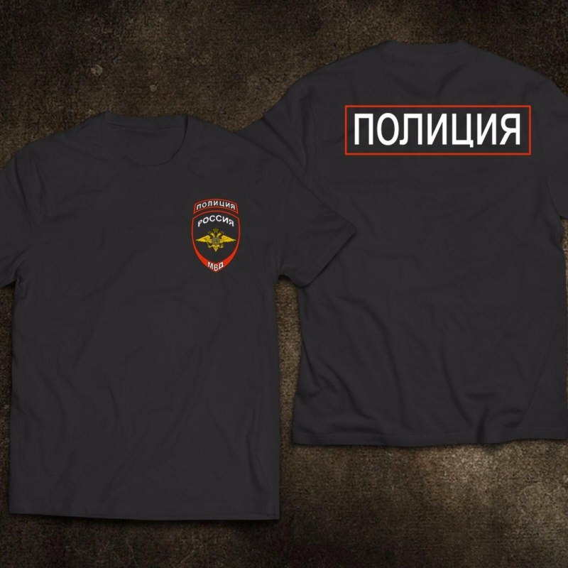Футболка с надписью полиция