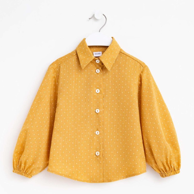 Платье детское MINAKU: Cotton collection цвет горчица, рост 104 7576052
