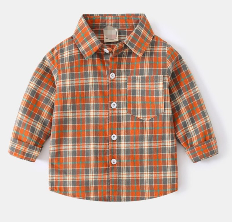 Blue Jeans with Orange Flannel boy