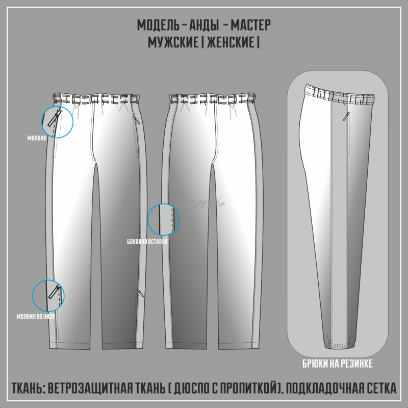 Подкладка для брюк женских