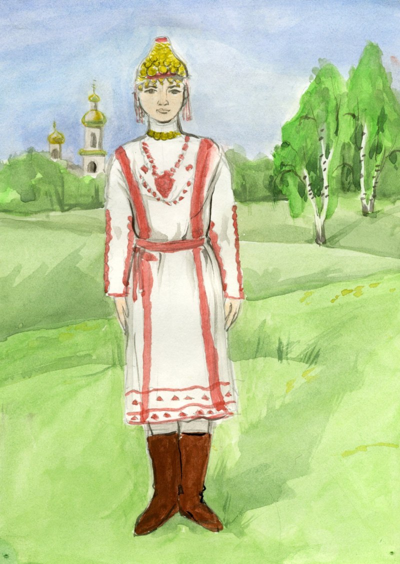 Национальный костюм народов чуваши рисунок