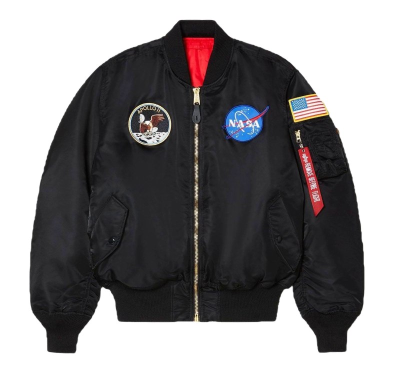 Бомбер ma-1 Alpha industries Black