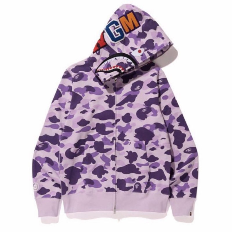 Худи Bape Shark Full zip “Purple”