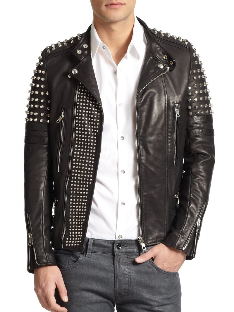 Diesel Black Gold Leather Jacket