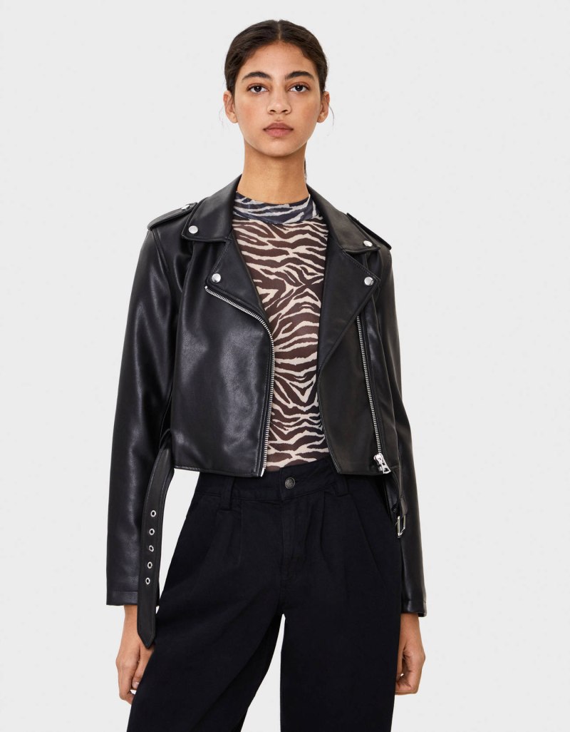 Bershka кожаная куртка