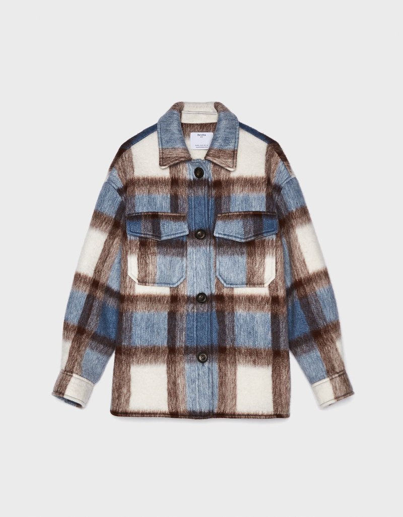 Куртка Bershka мужская клетчатая