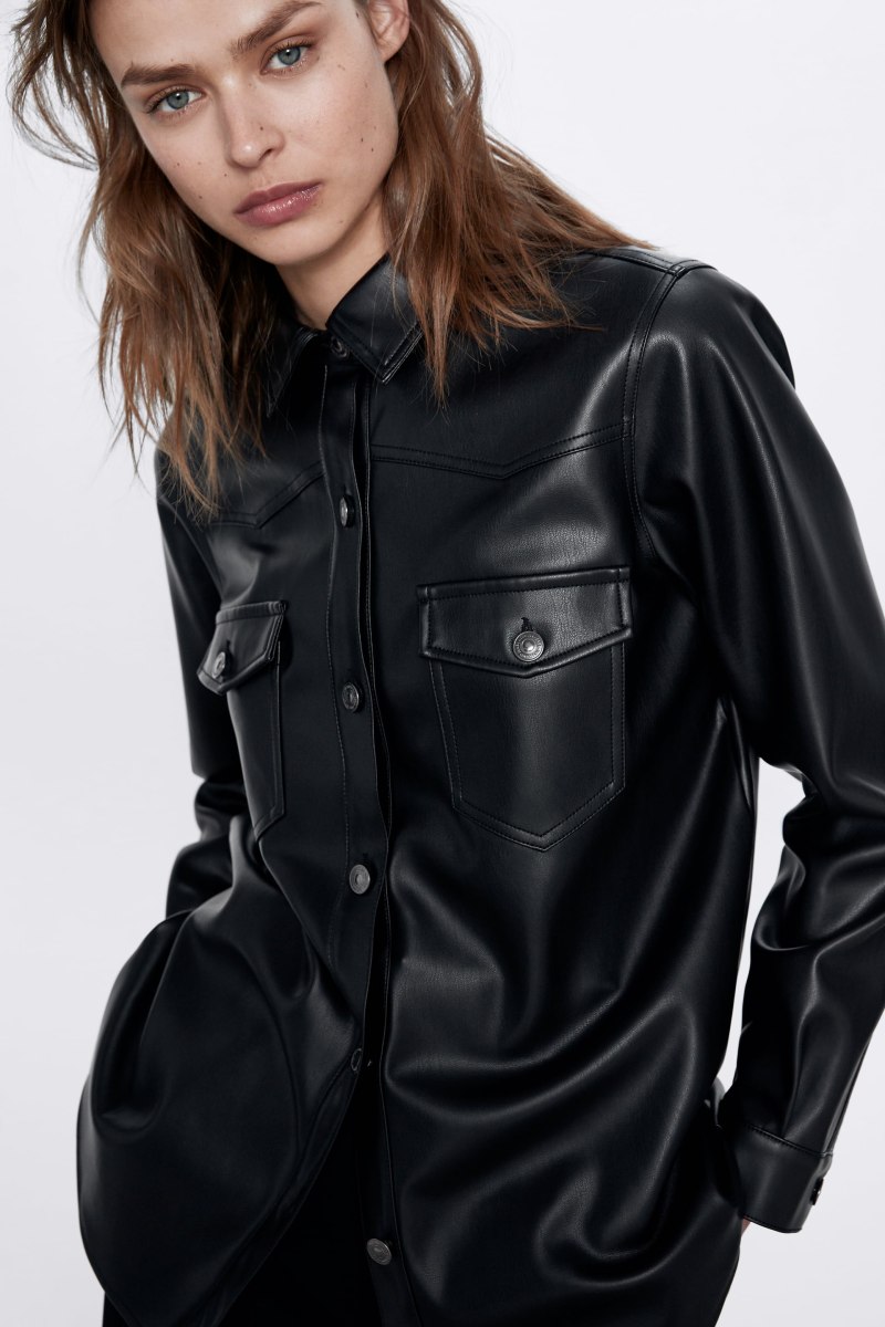Massimo Dutti кожаная куртка женская