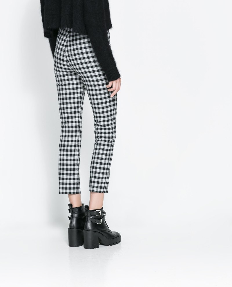 Клетчатые брюки Zara женские