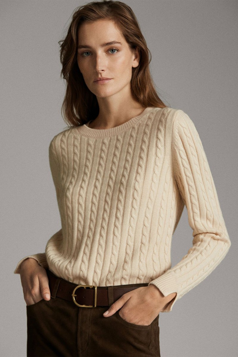 Свитер massimo Dutti бежевый