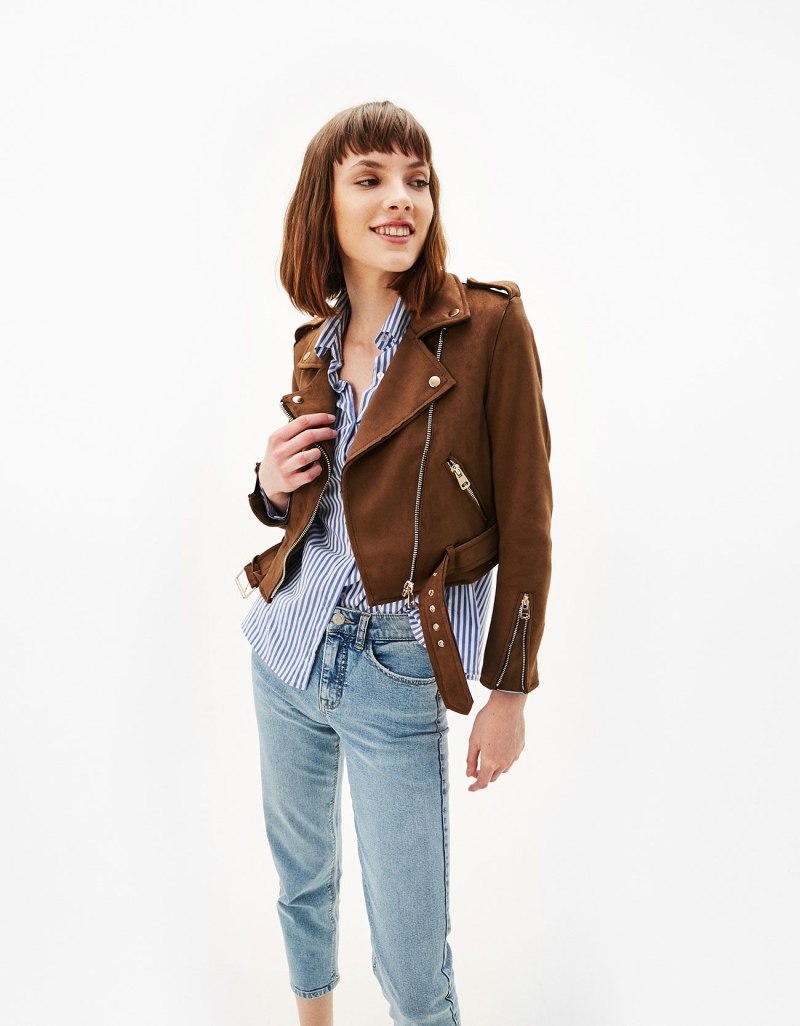 Куртка кожаная женская Bershka