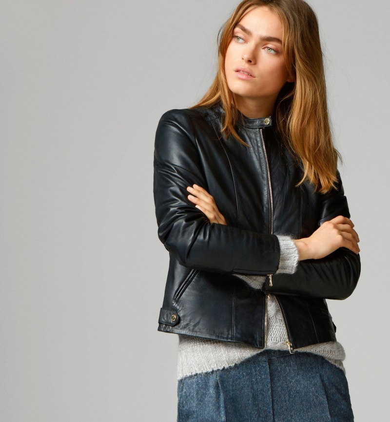 Massimo Dutti кожаная куртка женская