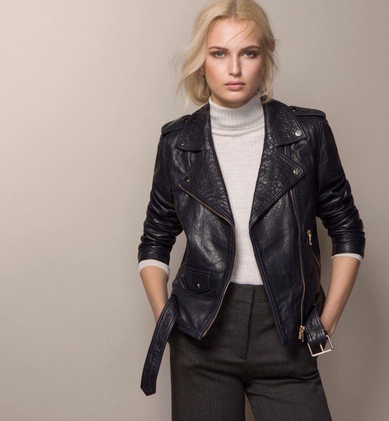 Кожаная косуха massimo Dutti