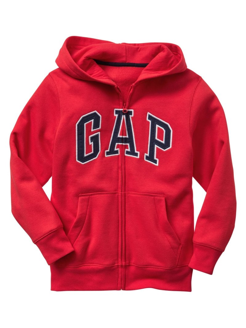 Красное ЗИП худи gap