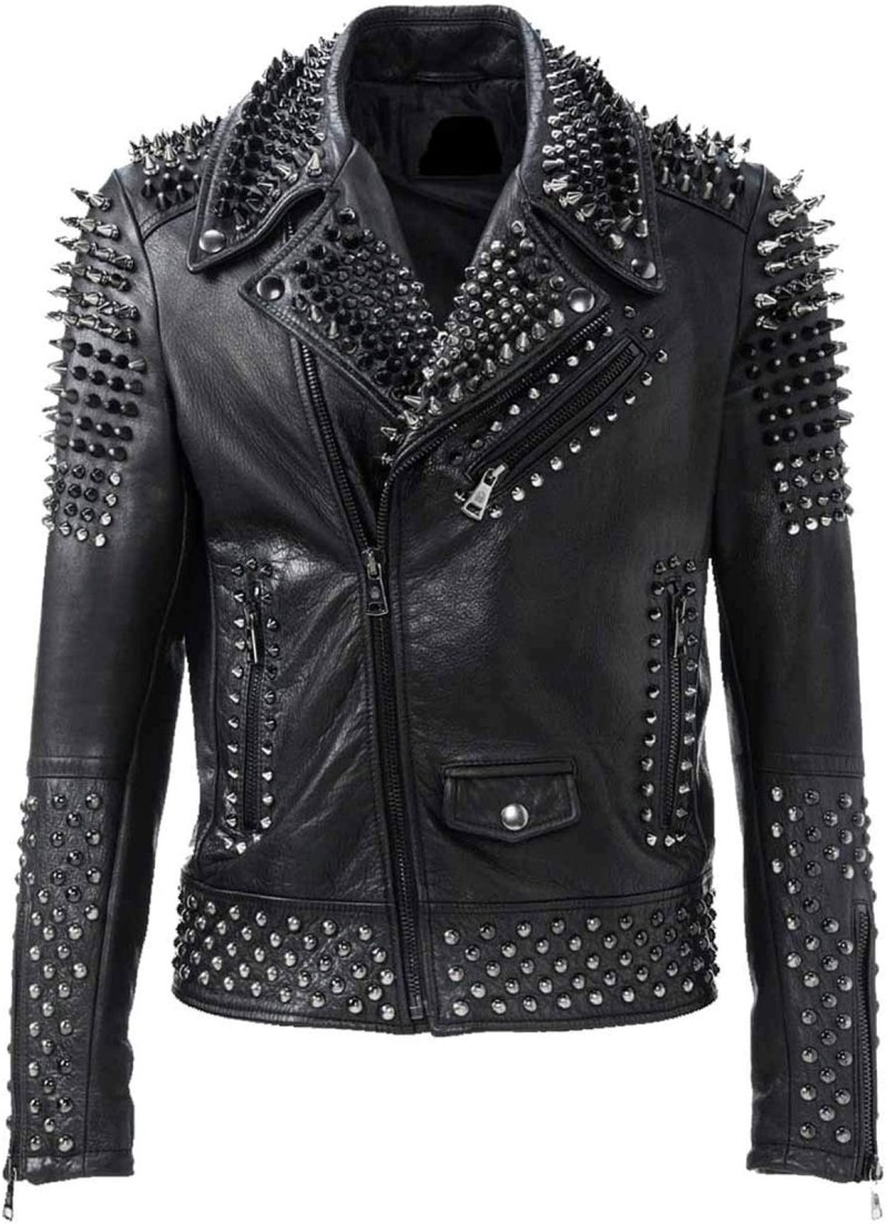 Philipp plein Leather Jacket Spikes