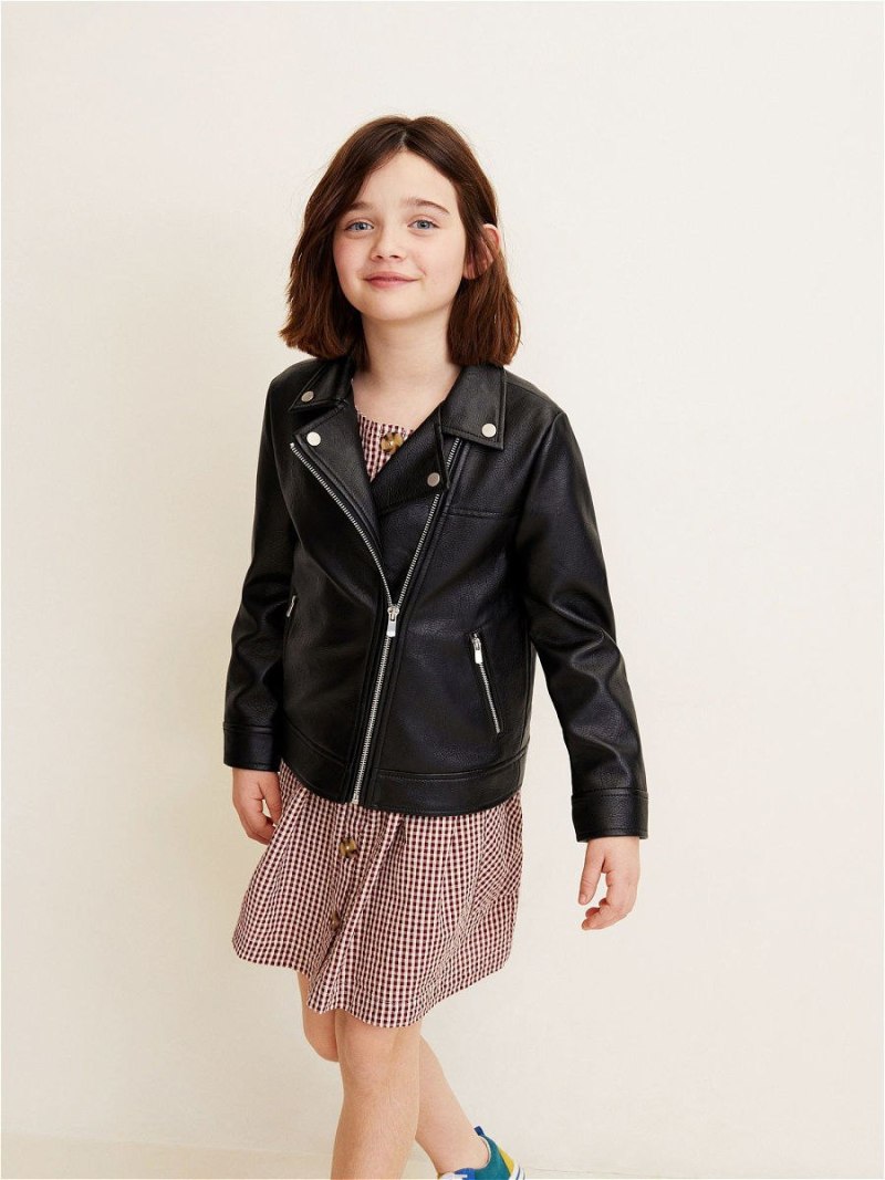 Кожаная куртка Mango Kids