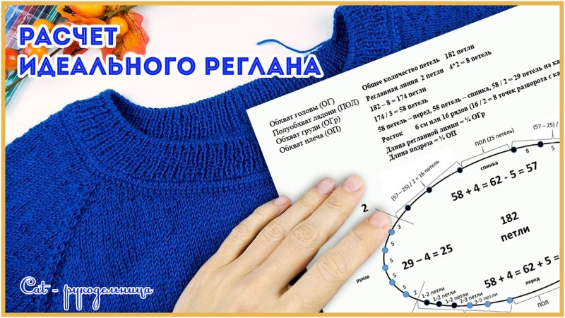 Реглан сверху расчет петель