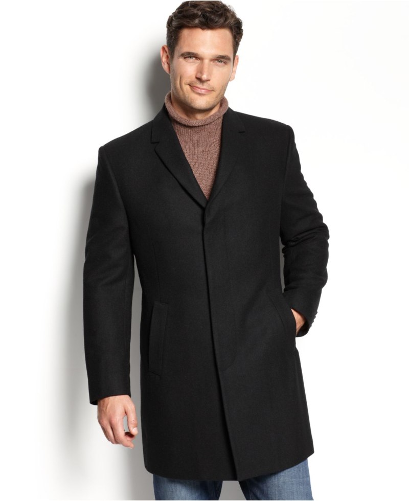 Wool Blend Coat пальто мужское