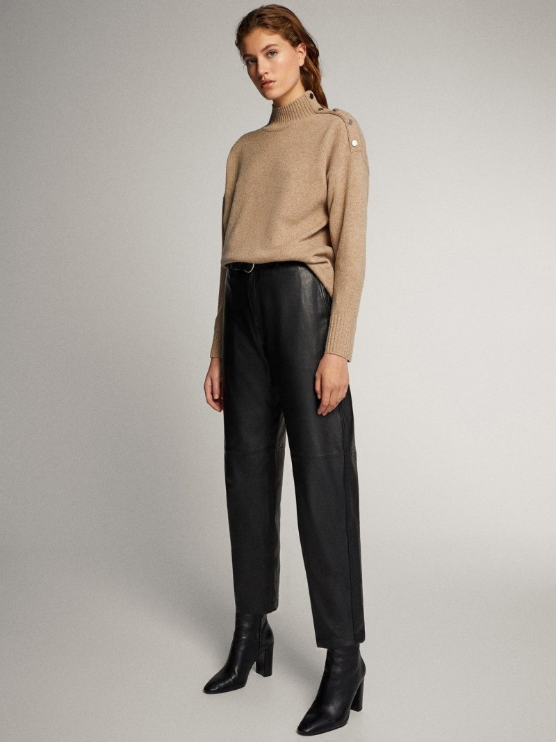Massimo Dutti кожаные штаны