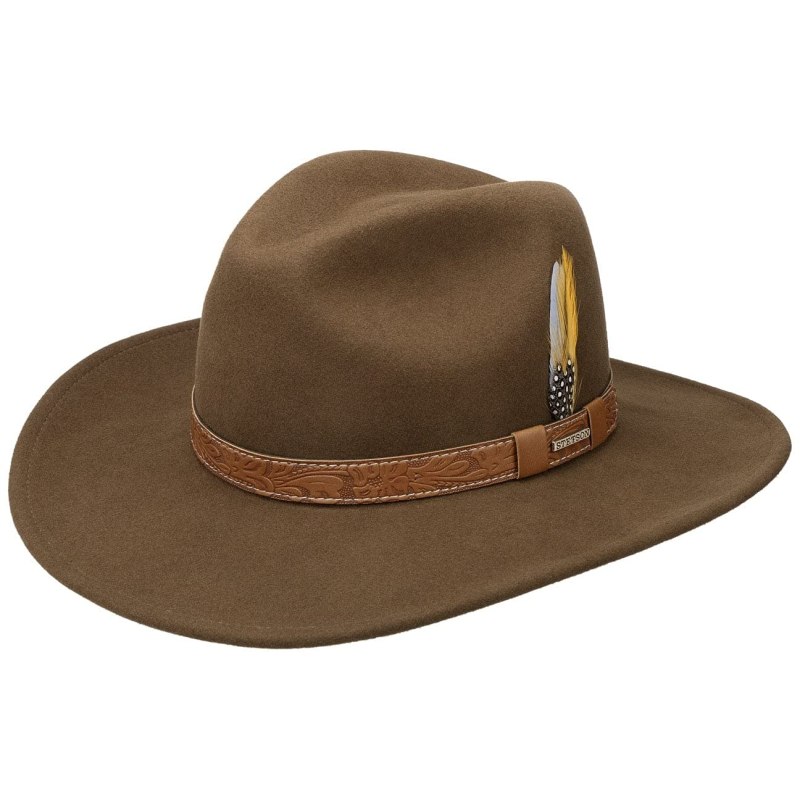 Old felt wide-Brimmed hat