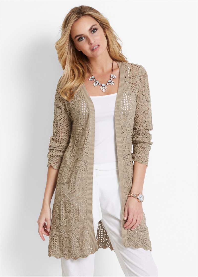 Белый кардиган *Heine Crochet Cardigan*