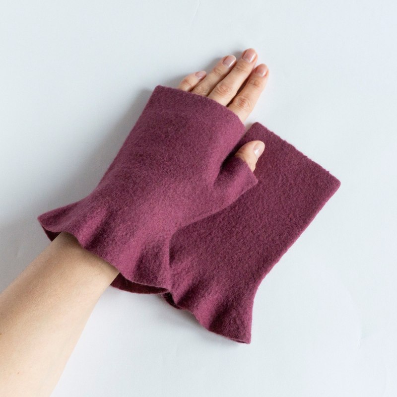 Merino Wool Fingerless Gloves