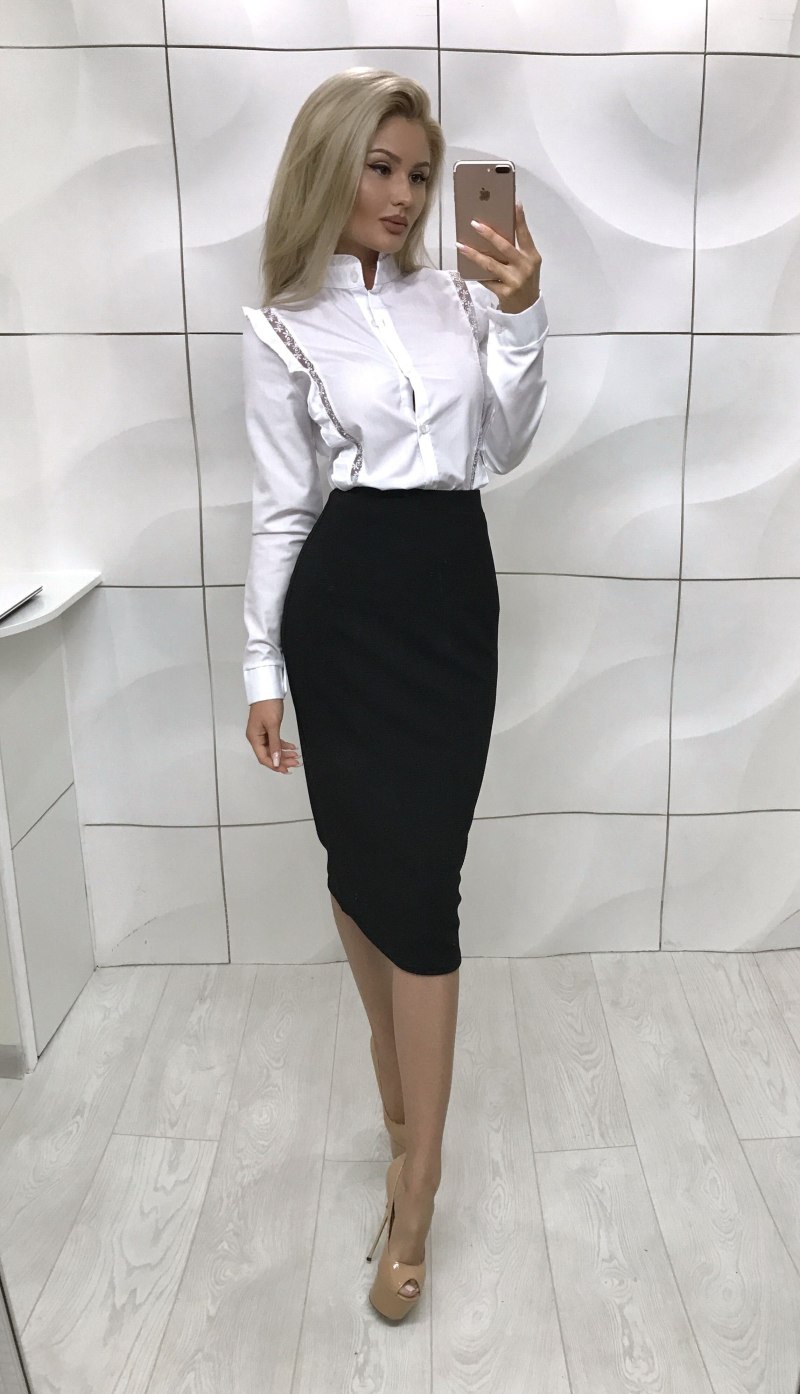 Блузка с юбкой карандаш