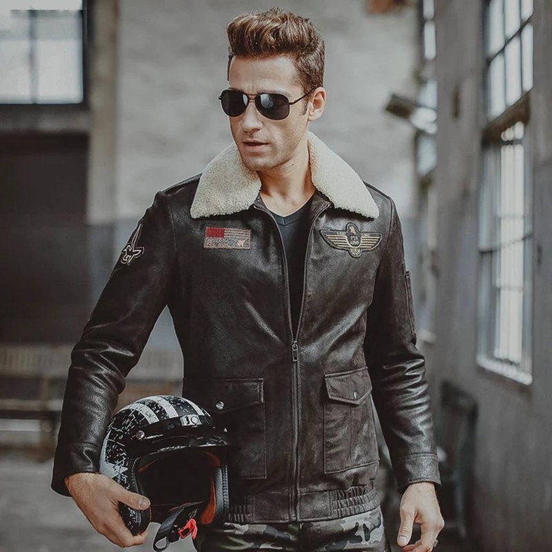 Кожаные мужские куртки Aviator