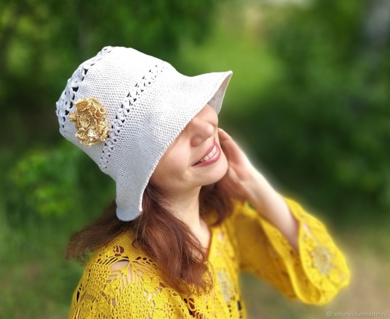 Вязаная шляпка для девочки