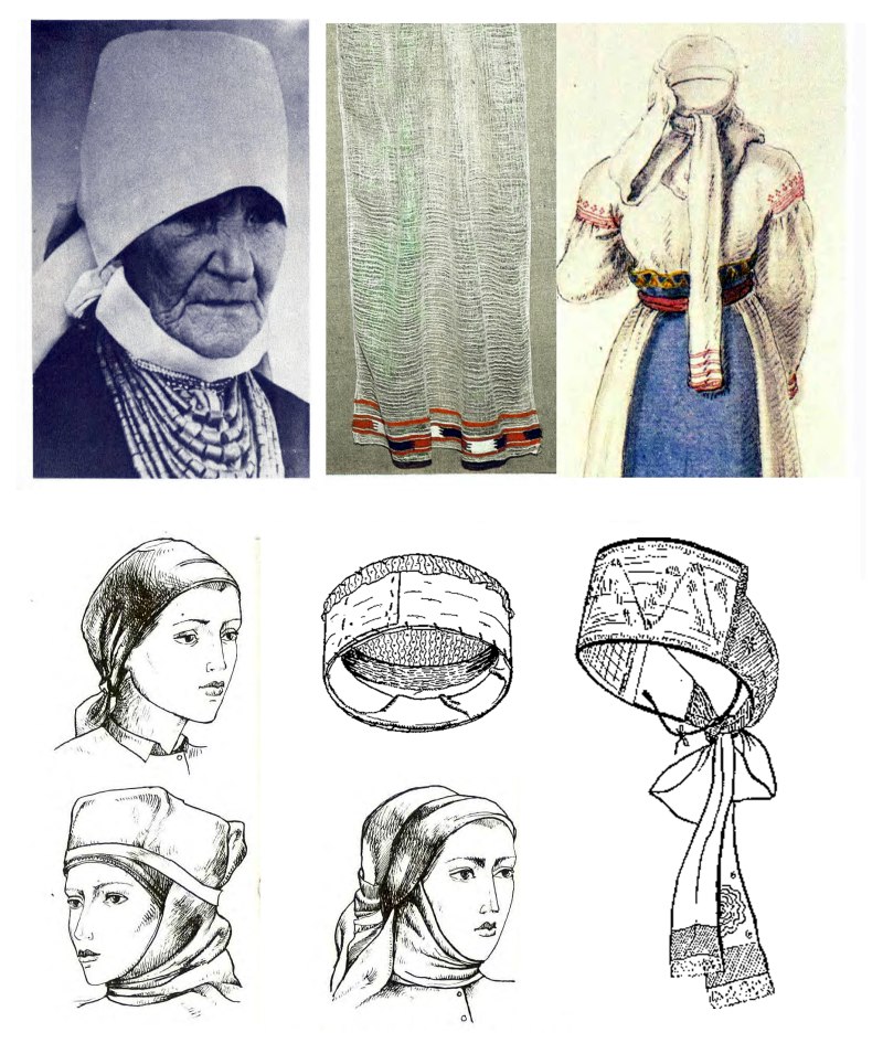 Женский повойник древней Руси