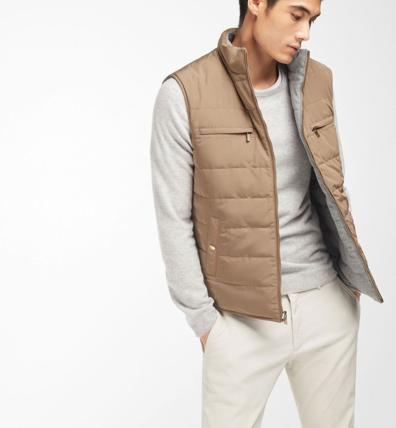 Бежевый жилет massimo Dutti