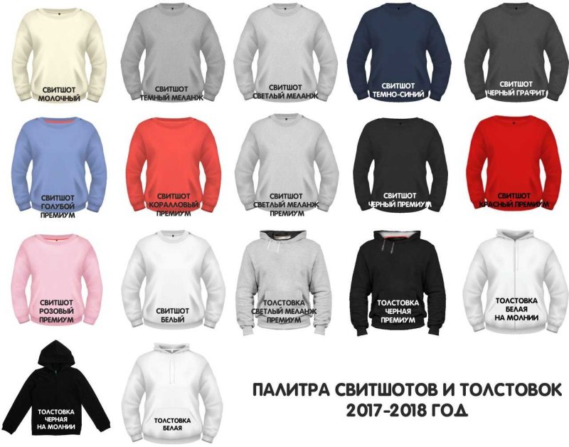 Названия джемперов и кофт