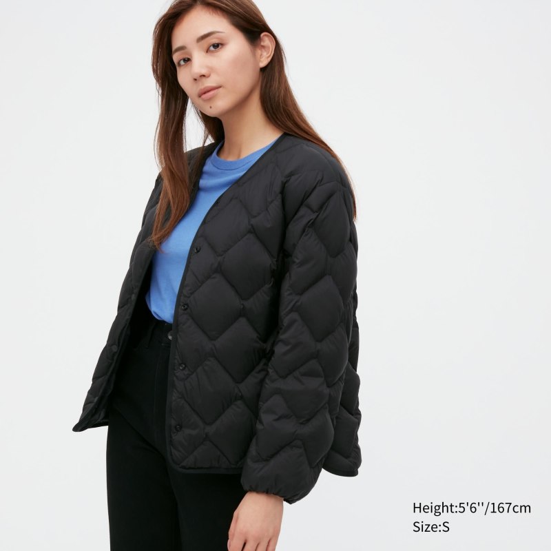 Uniqlo пуховик женский длинный