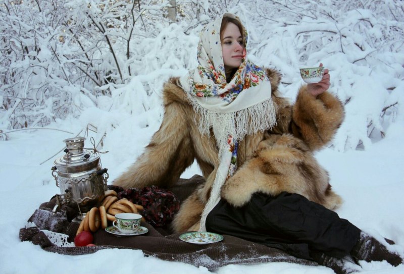 Зимняя фотосессия в шубе